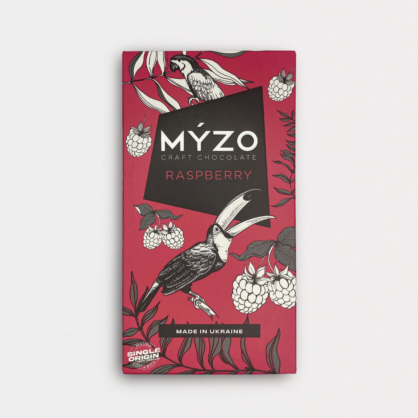 Чорний шоколад з малиною - Myzo Chocolate